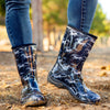 Sloggers Women's Mid-Calf 10" Boot in Flying Horses Black