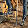 Sloggers Women's Mid-Calf 10" Boot in Flying Horses Black