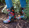 Sloggers Women's Mid-Calf 10" Boot in In Fields Black