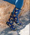 Sloggers Women's Mid-Calf 10" Boot in Horse Stars Blue