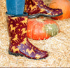 Sloggers Women's Mid-Calf 10" Boot in Horse Stars Barn Red