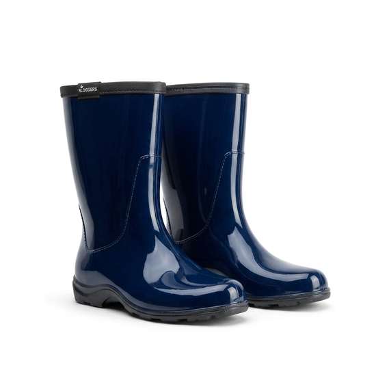 Sloggers Women's Mid-Calf 10" Boot in Navy Blue