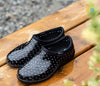 Sloggers Women's Original Garden Shoe in Black-White Polka Dot