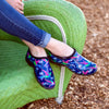 Sloggers Women's Original Garden Shoe in Hummingbird Blue-Pink