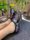 Sloggers Women's Original Garden Shoe in Ditsy Spring Black