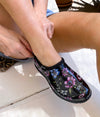 Sloggers Women's Original Garden Shoe in Ditsy Spring Black