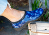 Sloggers Women's Original Garden Shoe in Grungy Paw Blue