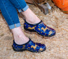 Sloggers Women's Original Garden Shoe in Horse Stars Blue
