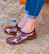 Sloggers Women's Original Garden Shoe in Horse Stars Barn Red