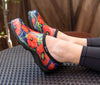 Sloggers Women's Original Garden Shoe in Bold Poppies Blue