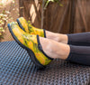 Sloggers Women's Original Garden Shoe in Bold Poppies Light Green