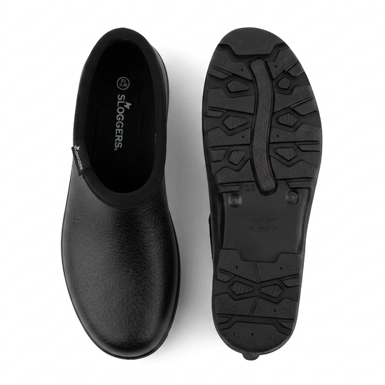 Sloggers Men's Original Garden Shoe in Leather Black