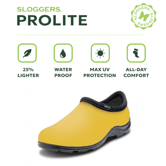 Sloggers Women's ProLite Slip-Ons in Sunshine Yellow