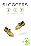 Sloggers Women's Original Garden Shoe in Bold Poppies Light Green