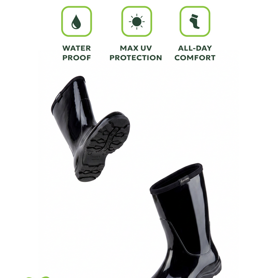 Sloggers Women's Mid-Calf 10" Boot in Classic Black