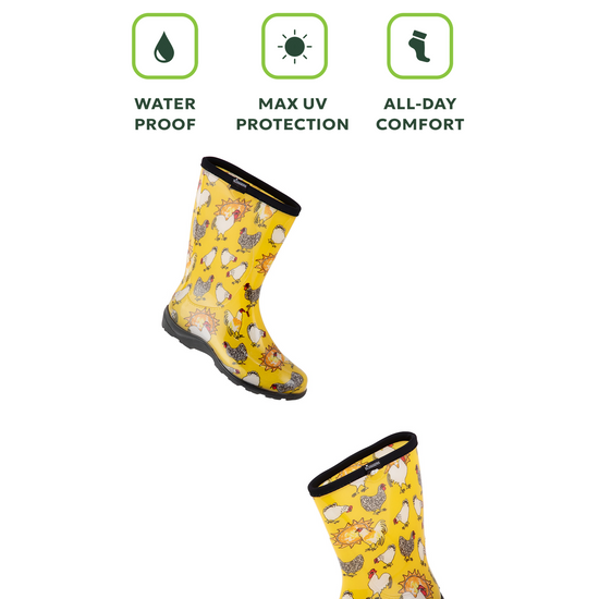 Sloggers Women's Mid-Calf 10" Boot in Chicken Daffodil Yellow