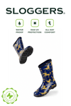 Sloggers Women's Mid-Calf 10" Boot in Horse Stars Blue