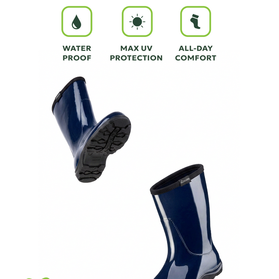 Sloggers Women's Mid-Calf 10" Boot in Navy Blue