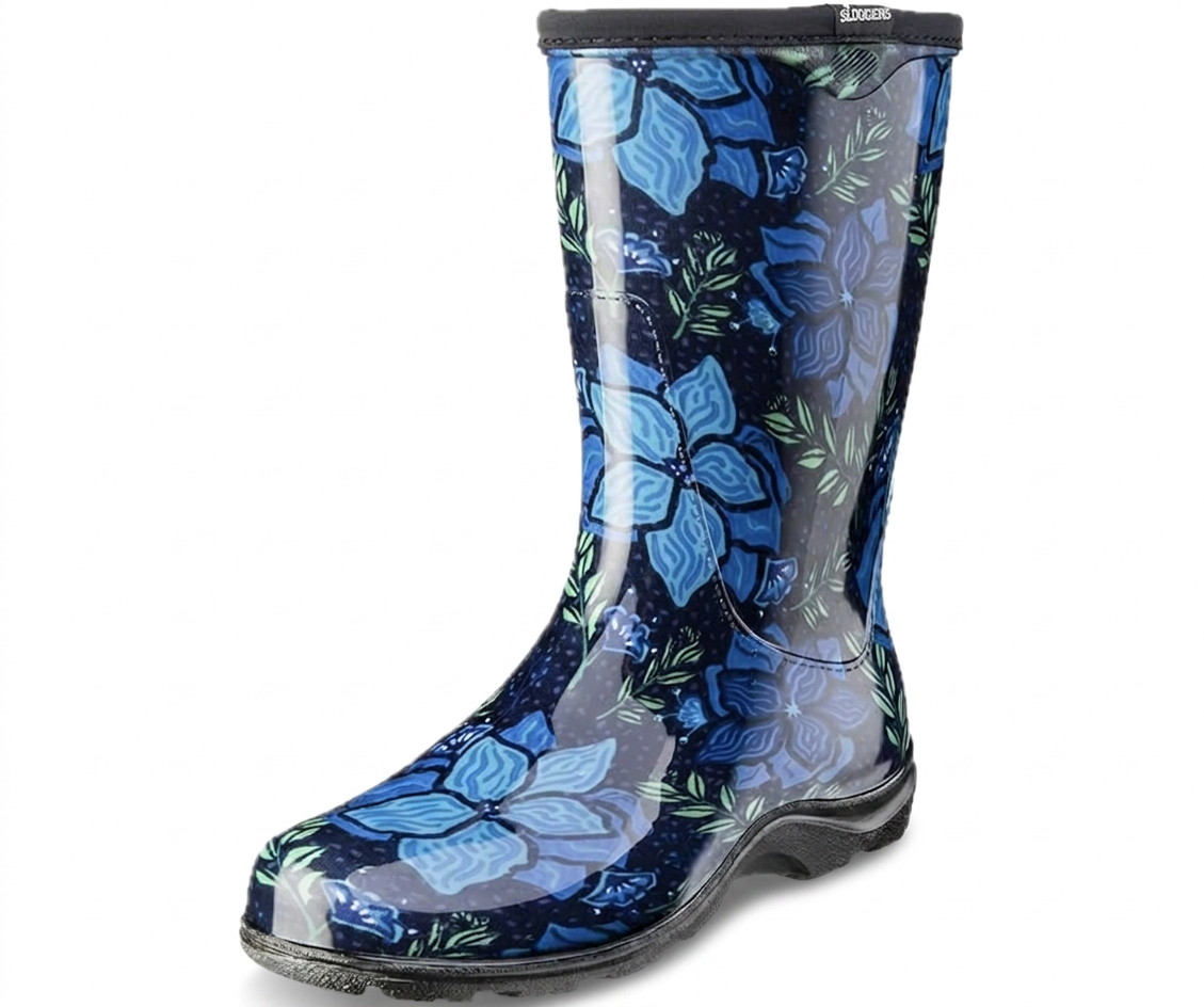 Sloggers Women's Mid-Calf 10" Boot in Spring Surprise Blue