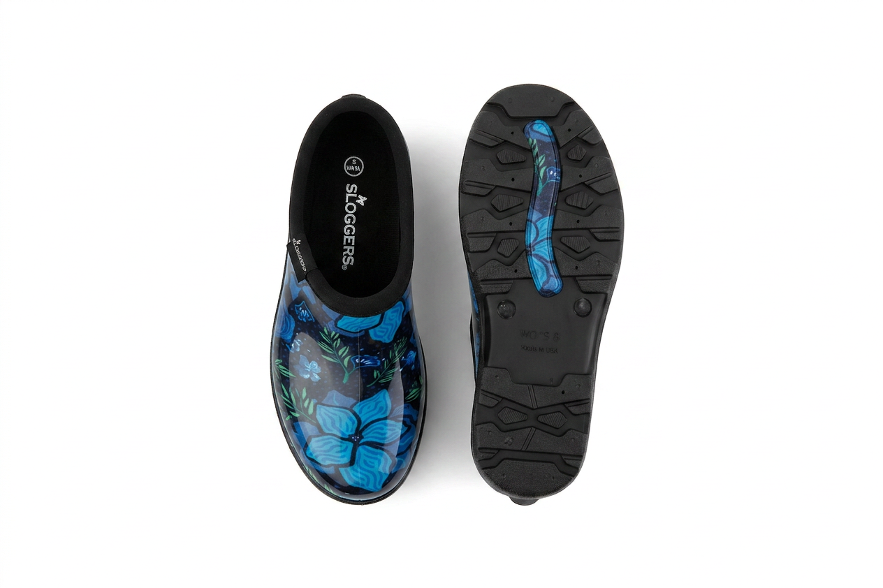 Sloggers Women's Original Garden Shoe in Spring Surprise Blue