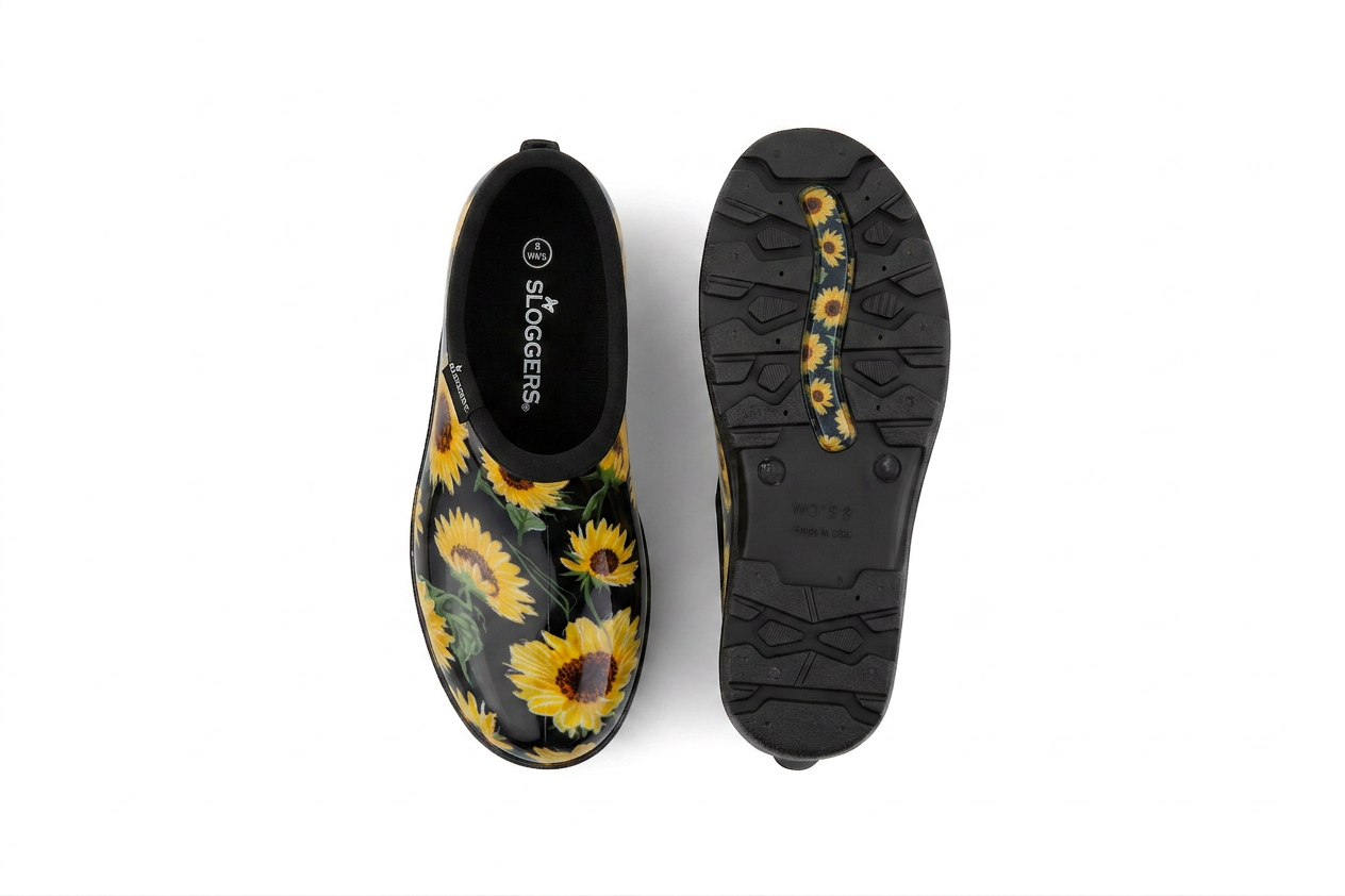 Sloggers Women's Original Garden Shoe in Sunflower Black