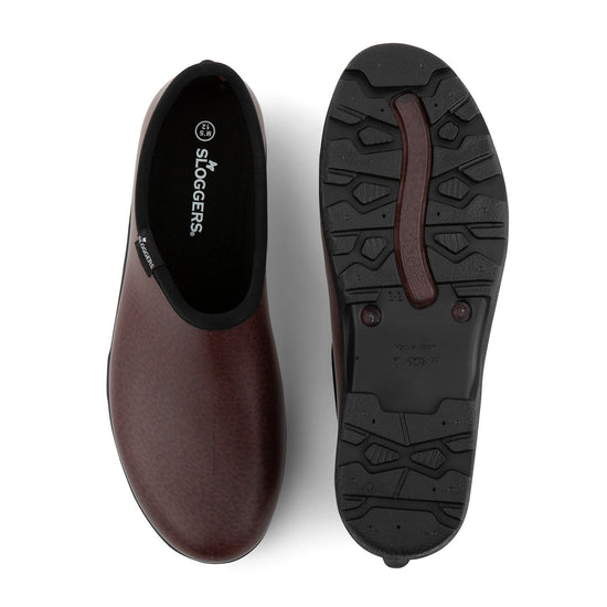 Sloggers Men's Original Garden Shoe in Leather Brown