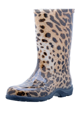 women's leopard rain boots